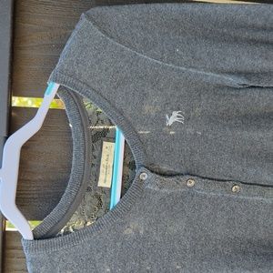 Vintage Abercrombie & Fitch Gray Button-Up Sweater, Size M